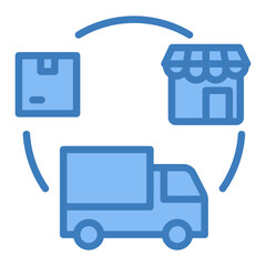 Fototapeta premium Distribution Channels Icon Element For Design
