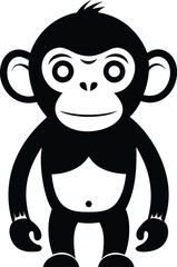 Fototapeta premium A black and white monkey 