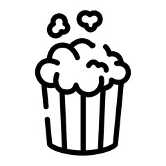 popcorn Line Icon