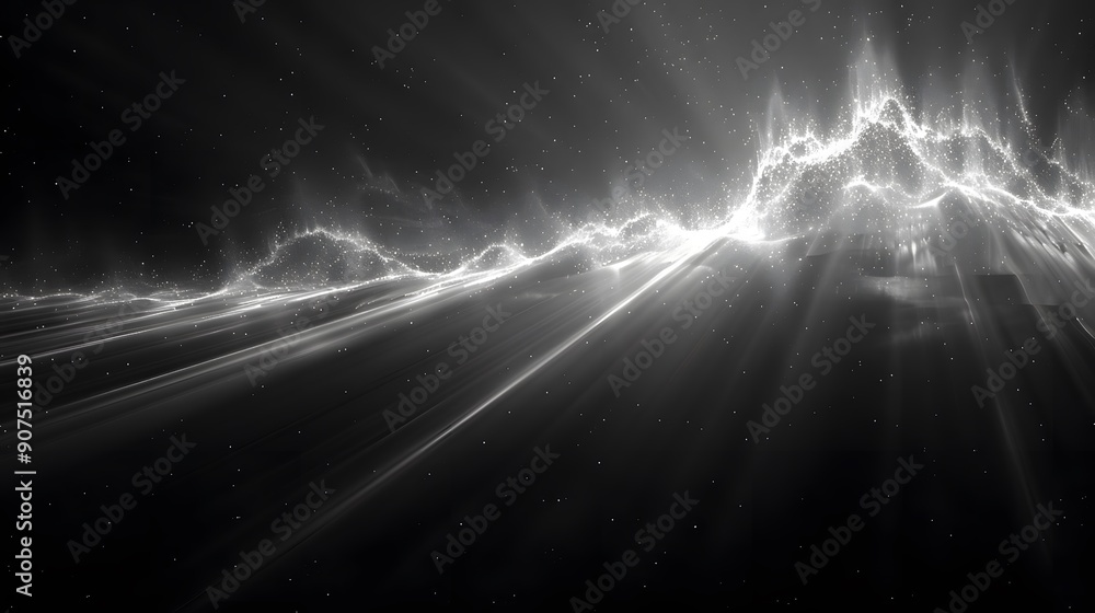 Poster abstract light rays. abstract background with light rays and a glowing wave.