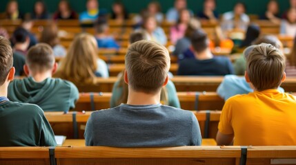 Students Attentively Listening in Lecture Hall