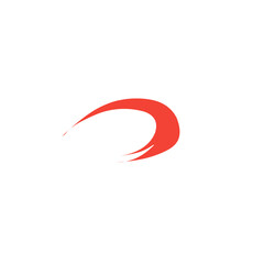 red swoosh vector element