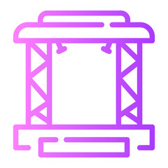 stage Line Gradient Icon