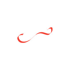 red swoosh vector element