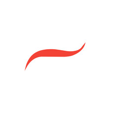 red swoosh vector element