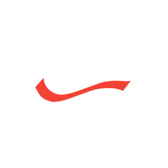 red swoosh vector element