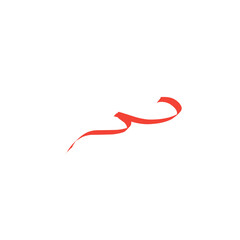 red swoosh vector element