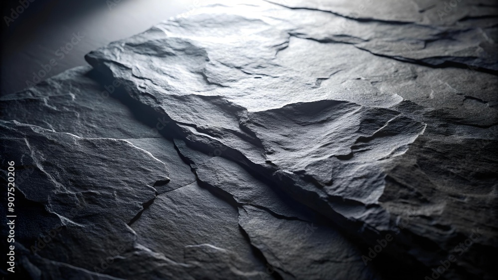 Aufkleber abstract black stone texture: a symphony of shades and patterns generative ai