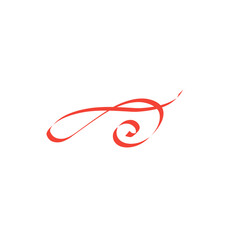 red swoosh vector element
