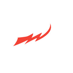red swoosh vector element