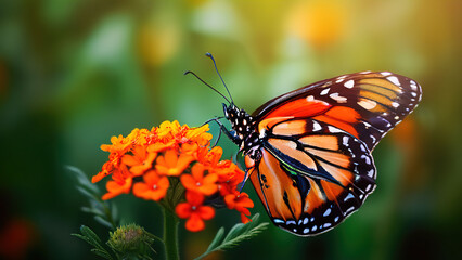 Fototapeta premium digital render of a monarch butterfly