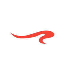 red swoosh vector element