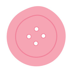 Embroidery button sticker, flat sewing decoration design, cartoon tailor craft accessories element, hand drawn embroidery tool illustration, vector fashion supplies object,