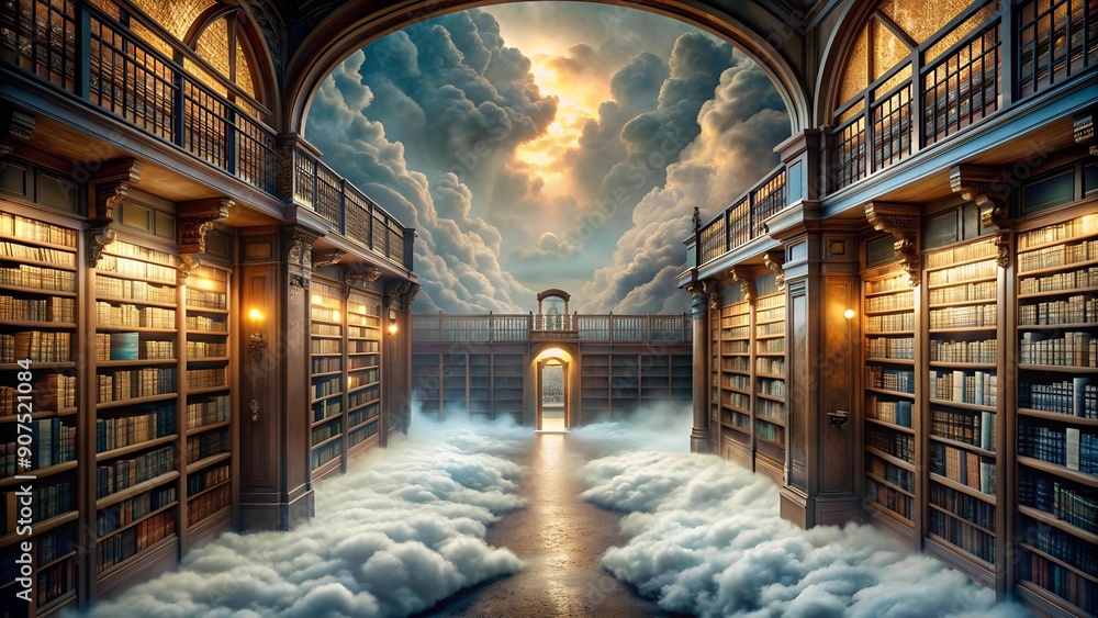 Aufkleber the whispering archives of air: a floating library of ethereal knowledge generative ai