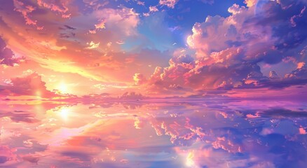 Sunset Reflection in the Sky