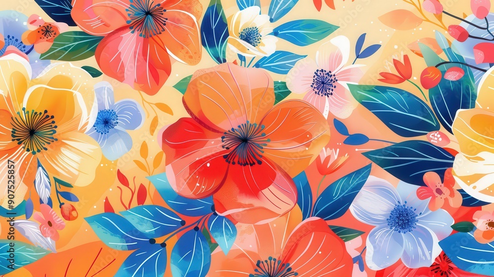 Aufkleber add a touch of whimsy with floral vectors that feature playful patterns and vibrant colors.