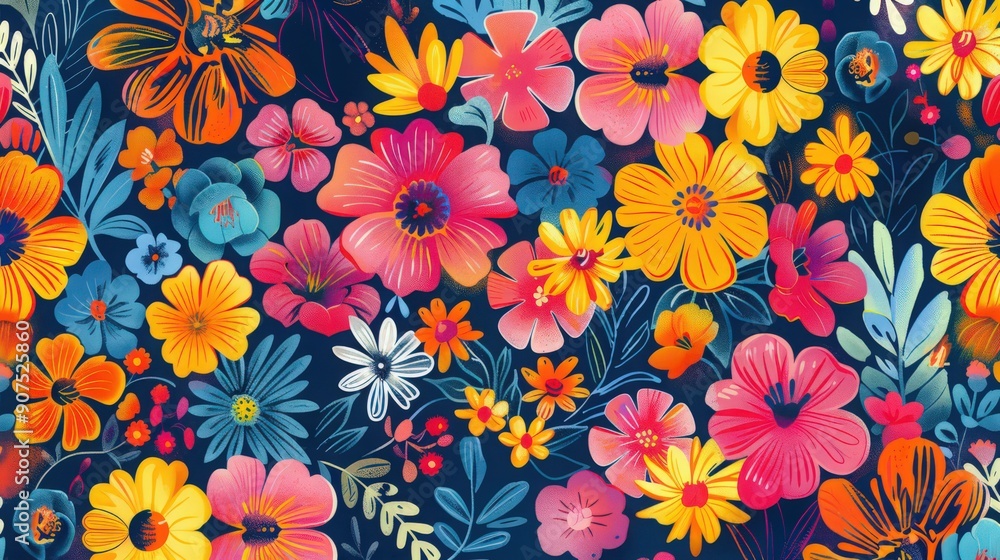 Aufkleber add a touch of whimsy with floral vectors that feature playful patterns and vibrant colors.