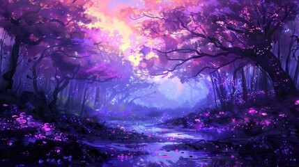 Mystical Purple Forest.