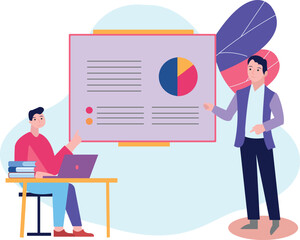 The boys are studying.