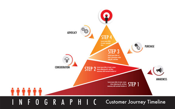 custom journey step mountain Infographic template digital marketing