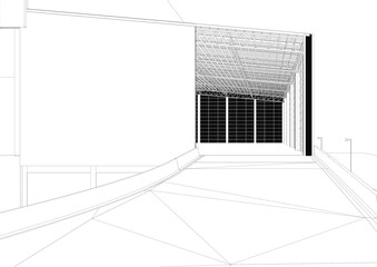 Fototapeta premium 3D illustration of building project