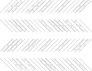 3D illustration of parking and carport