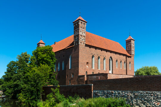 Poland Castle Gniew view on a sunny autumn day