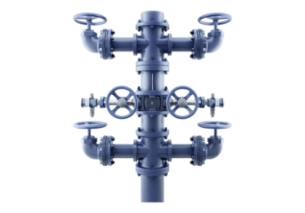 water pipes and valve isolated on transparent background.