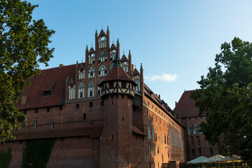 Poland Malbork castle view on a sunny autumn day