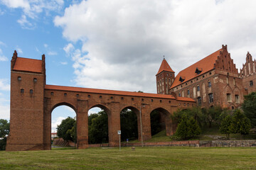 Fototapeta premium Poland Kwidzyn castle view on a sunny autumn day