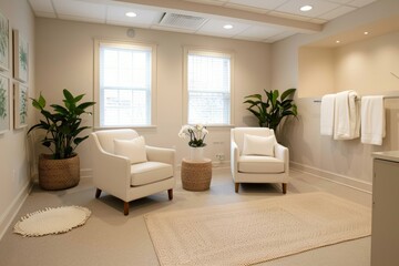 A tranquil space for heat therapy and pedicure offers serenity and comfort.