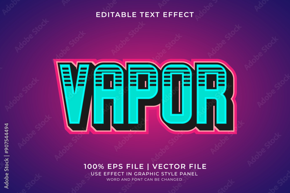 Poster 3d retro futuristic text effect editable vector