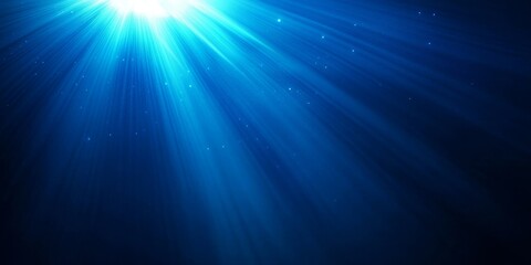 Obraz premium Blue light rays on dark blue background abstract glowing gradient banner backdrop design, Generative AI