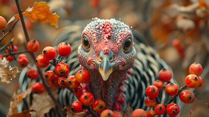 Christmas or Thanksgiving turkey closeup