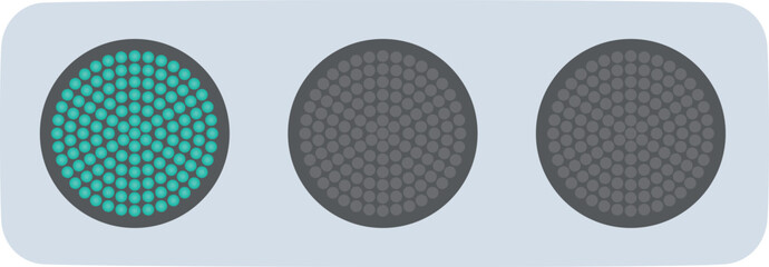 フラット型交通信号機（青信号）