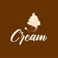 Cream vector logo design
