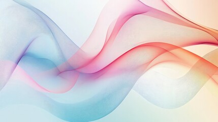 Obraz premium Abstract vector background with flowing wavy lines and a soft color palette