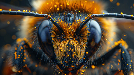 Close up of a bumble bee 