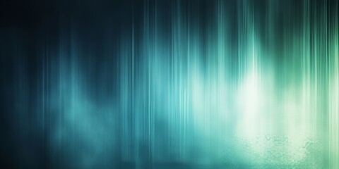 Teal blue green white black blurred abstract gradient background grainy noise texture glowing light large banner, Generative AI