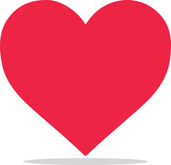 red heart isolated on white