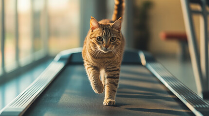“Steady Strides: Cat’s Workout Routine”