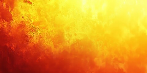 Orange yellow color gradient background, grainy burn fiery noise texture banner, copy space, Generative AI