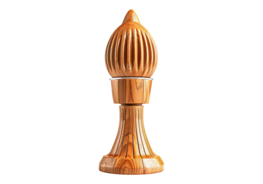 wooden hand juicer isolated on transparent background.
