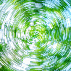 Spiral Motion Abstract featuring Green and Blue Tones for an artistic experience and design