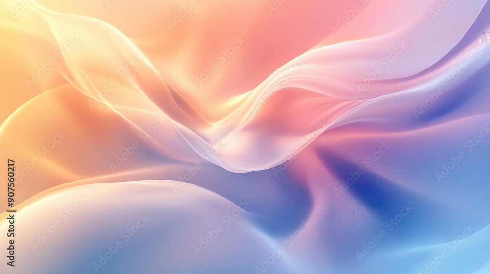 Poster elegant abstract background with flowing wavy lines and soft gradient colors
