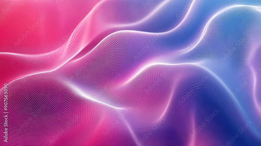 Poster elegant abstract background with smooth wavy lines and gradient tones, ideal for tech themes
