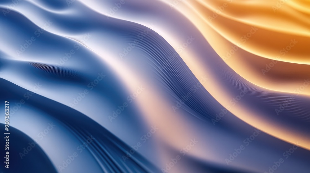 Poster elegant abstract background with smooth wavy lines and gradient tones, ideal for tech themes