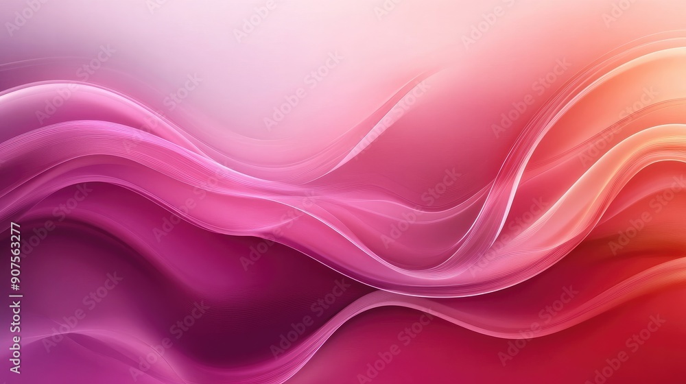 Poster elegant abstract background with soft wavy lines and gradient tones, creating a sense of movement