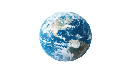 Fototapeta premium Earth Globe on White Background