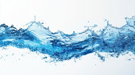 Obraz premium Water Splashing on a White Background
